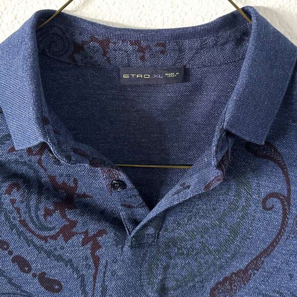Men's Etro Cotton Polo Shirt - Size XL - Picture 3 of 3